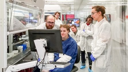 Scientists working with Array robotics